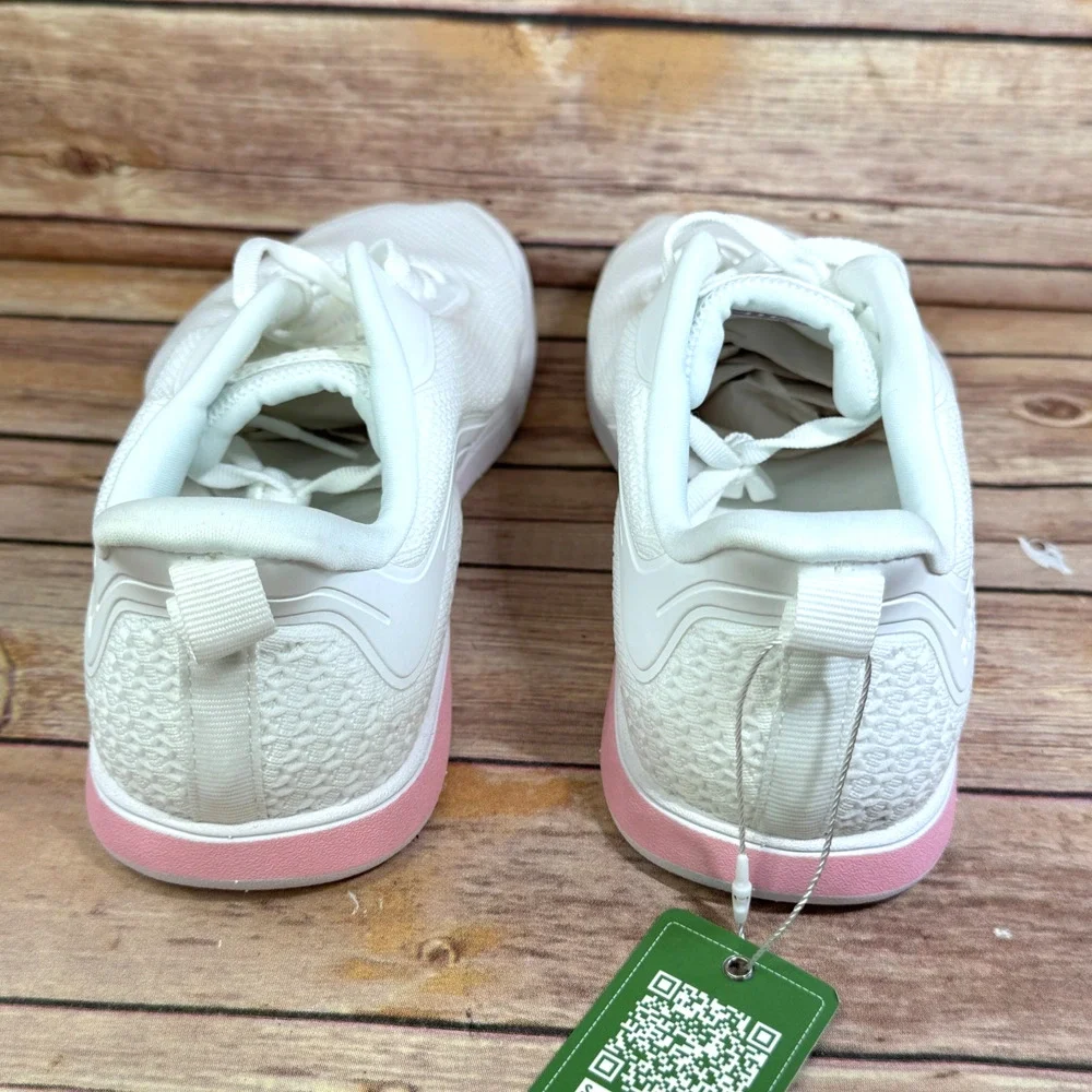 Hike Footwear HF Wave White Pink Pain Free Walk Shoes Barefoot Sneakers 10